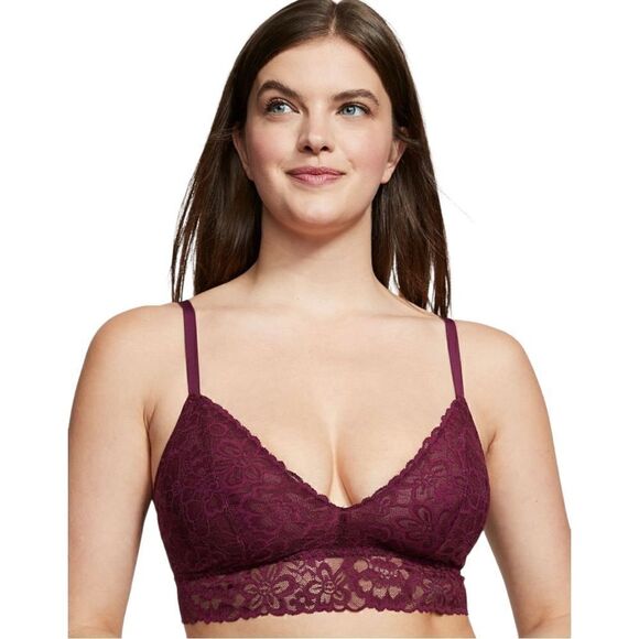 Victoria’s Secret Lace Bra Bralette Burgundy Lacie Sz L NWT - Picture 4 of 6